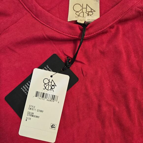 Chaser sz med 100% cotton long sleeve red fall casual soft cozy - Picture 5 of 10